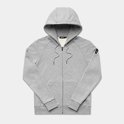 Men's Zip-Through Hoodie v1.0: 100% GOTS-certified organic cotton